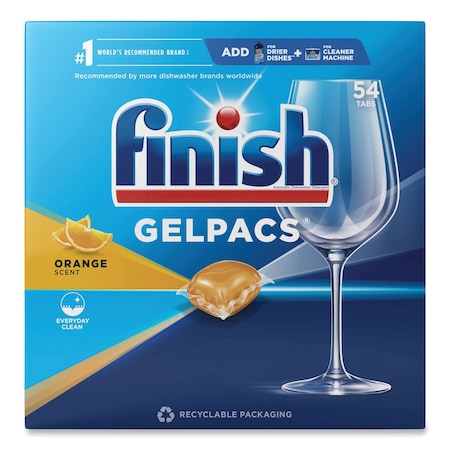 Finish Dish Detergent Gelpacs, Orange Scent, PK216 51700-81181